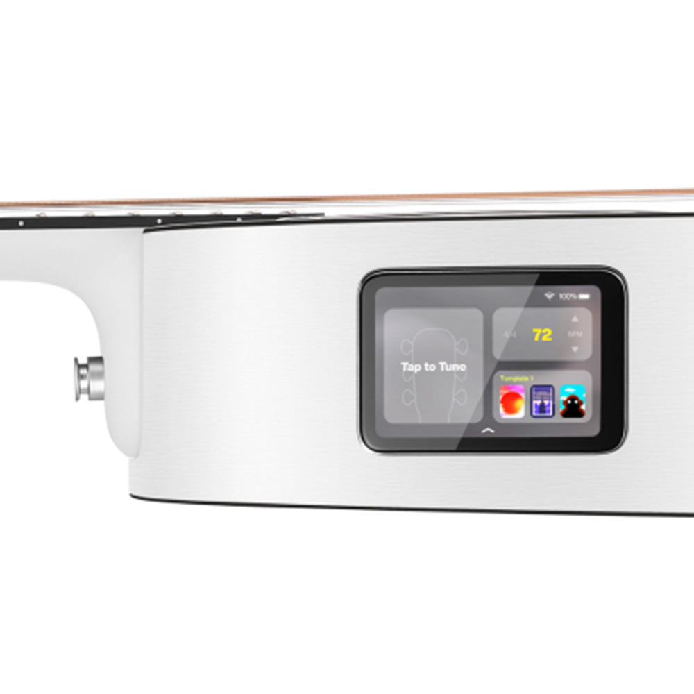 Lava Music LAVA ME Play Frost White 36" Acoustic-Electric Guitar w/Bag-Guitar-Lava Music-Hermes Music